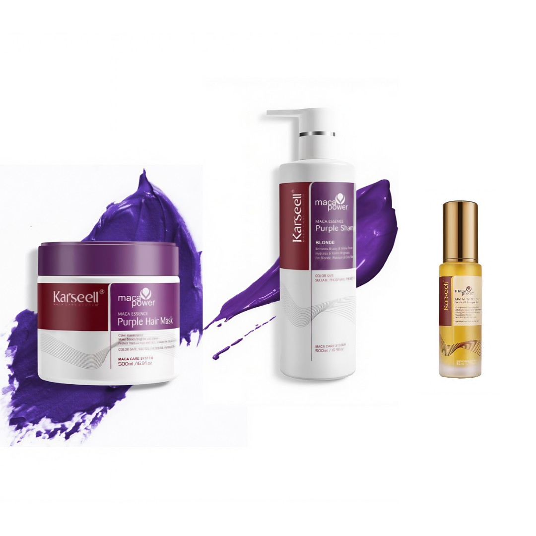 Set Profesional Karseell Masca Sampon Mov Violet si Ulei Argan