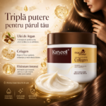 Masca de par Karseell Collagen 500ml – Hidratare si Regenerare Intensiva, tratament, Reparare Profunda, pentru toate tipurile de par, stralucire si elasticitate, rezultate vizibile - imagine 6