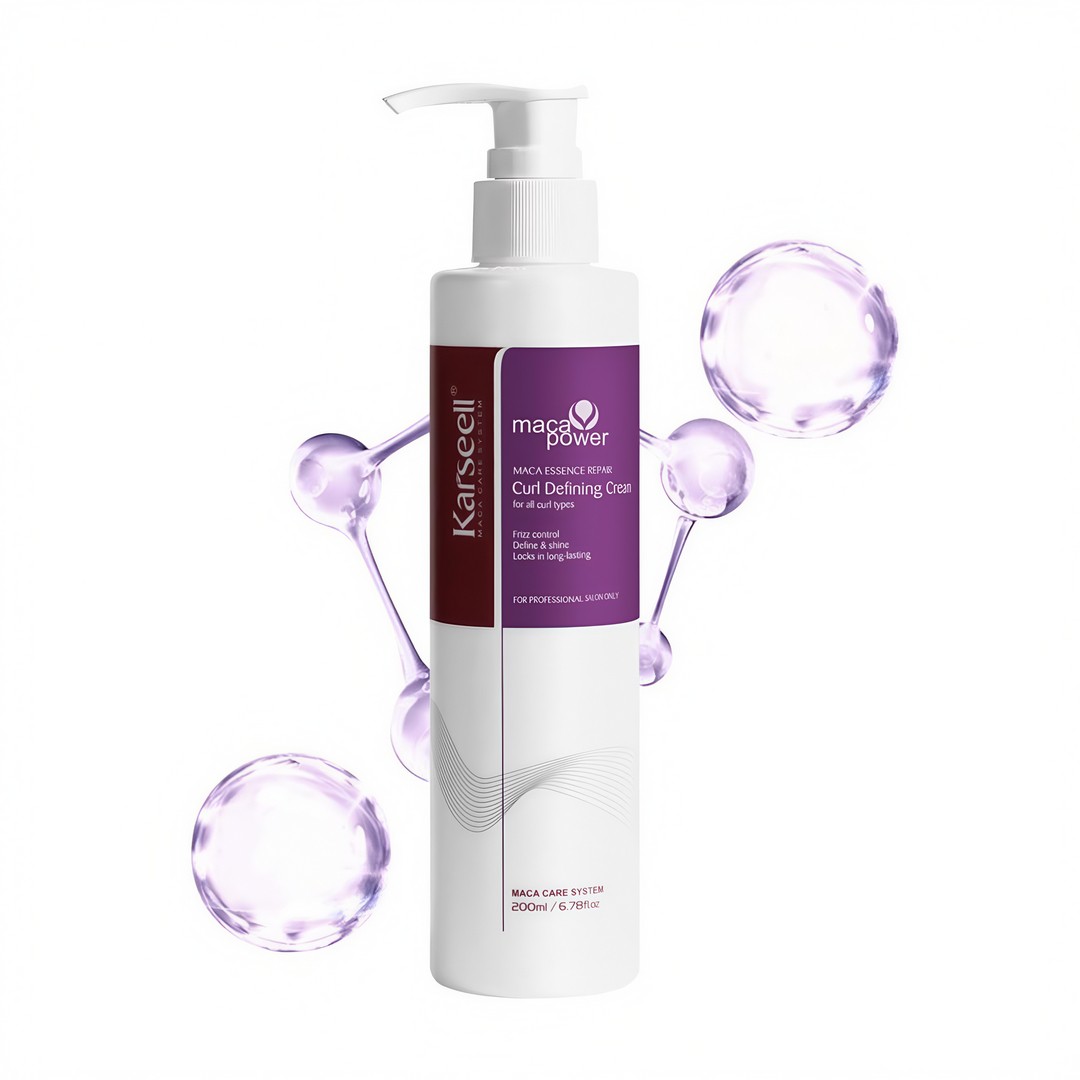 Cremă Definire Bucle Karseell Maca Essence – Fără Sulfați și Parabeni, Potrivită pentru Toate Tipurile de Păr – 200 ml, CEZI